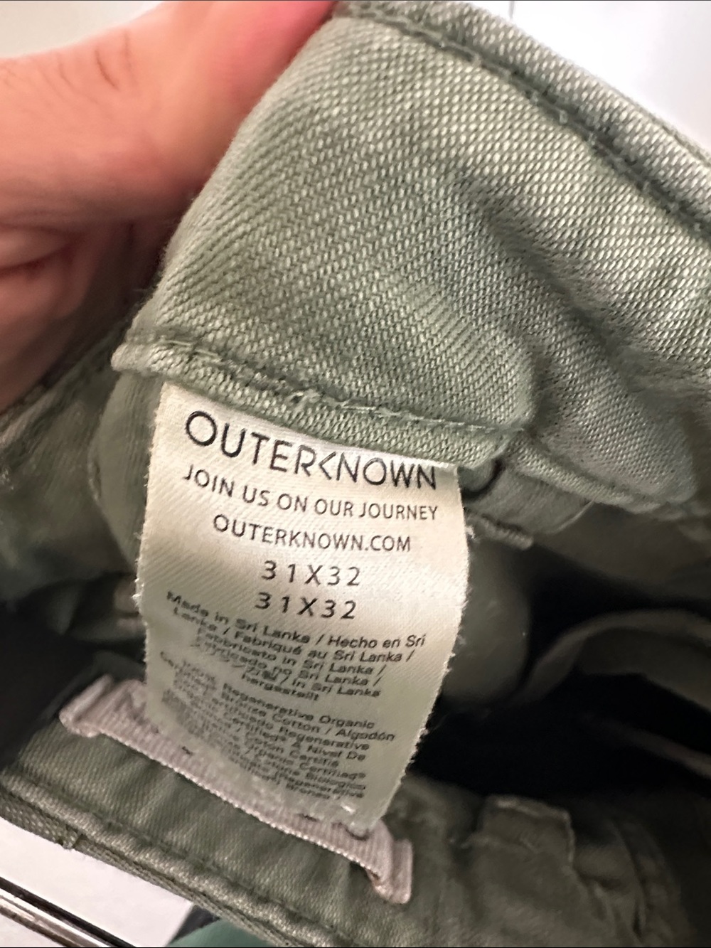 Outerknown Men's Olive Utility Cargo Pants - Picture 4 of 4